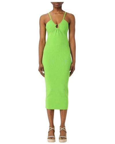 michael kors lace hunter green dress|Michael Kors midi dress.